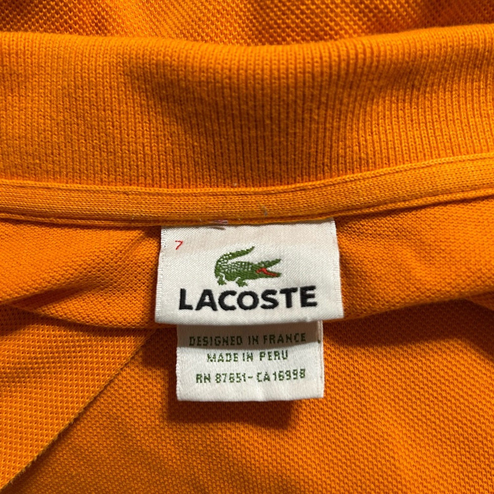 Lacoste Men's Bright Orange Short-Sleeve Polo - Picture 3 of 5